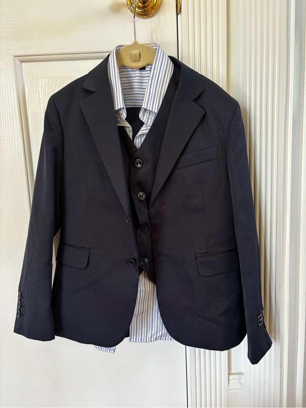 Andrew Fezza Boys' Dark Navy Blazer with Matching Vest
